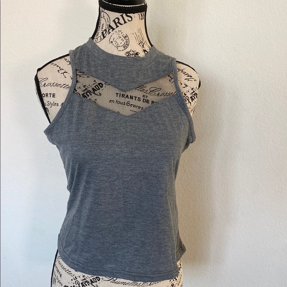 Gray Sleeveless Women's Top